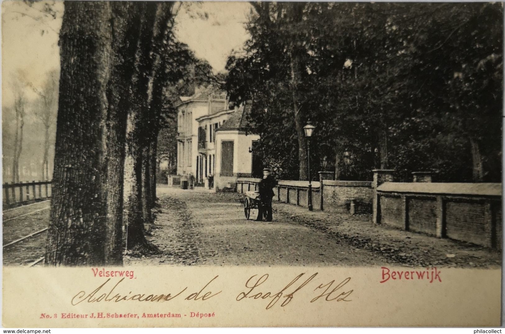 Beverwijk // Velserweg 1905 Met KR WISSEKERKE Uitg. Schaefer No 3. Zeldzaam - Beverwijk