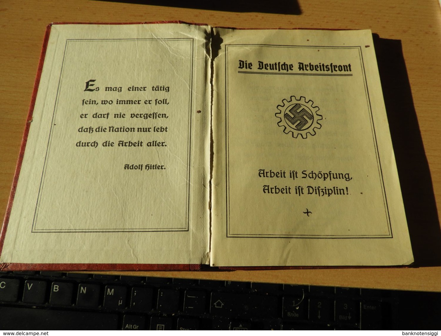 Mitgliedsbuch "Deutsche Arbeitsfront" 1935 Ludwigshafen - Documenten