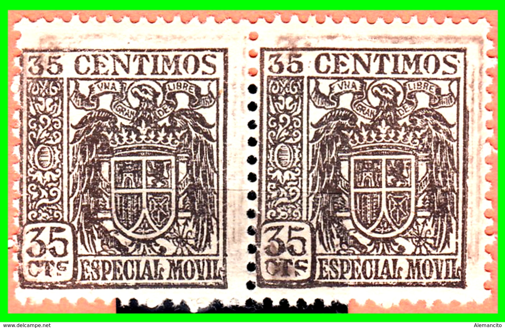 PAREJA DE SELLOS.AÑOS 1936-1939. VALOR 0.35 CENTIMOS DE  PESETAS *NUEVOS* MUY RAROS - Tasse Di Guerra