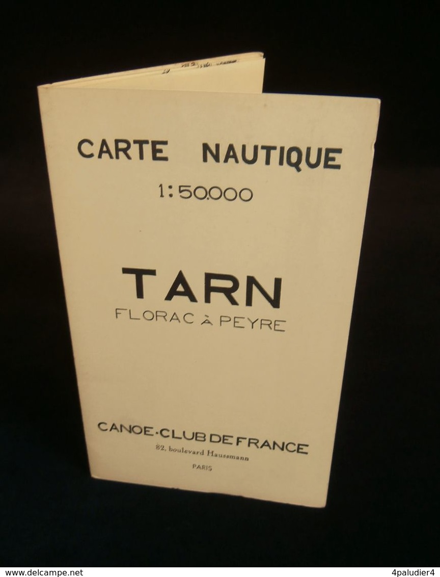 ( Canoë-Club De France C.C.F. ) Carte Nautique 1:50000  TARN De FLORAC à PEYRE 1930 - Seekarten