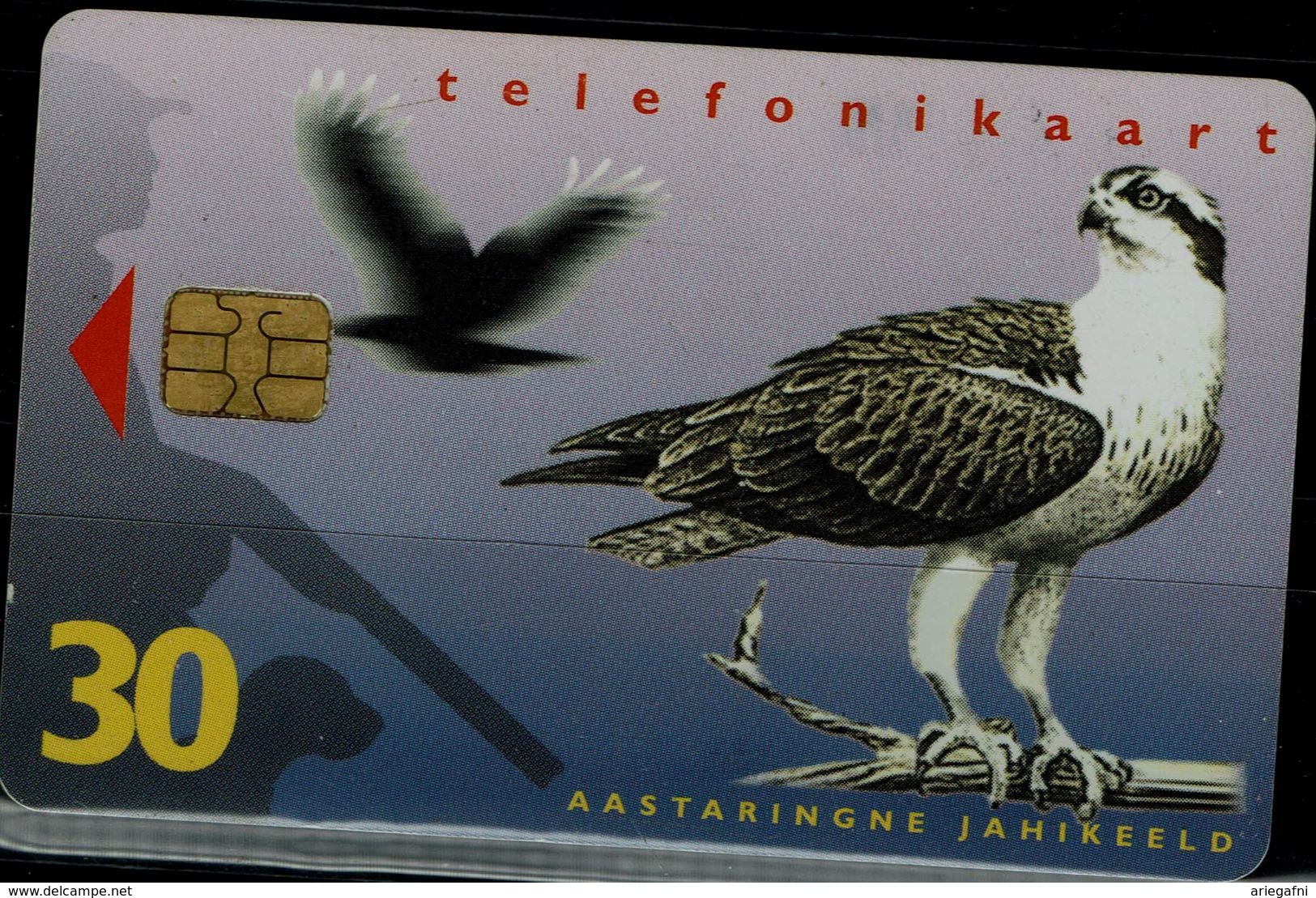 ESTONIA 1997 PHONECARD EAGLES USED VF!! - Águilas & Aves De Presa