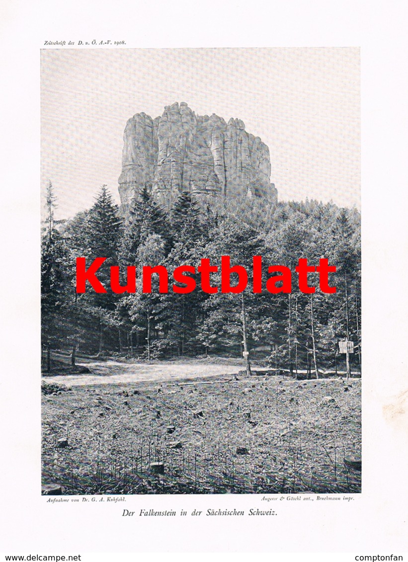 a102 702 Kuhfahl Sächsische Schweiz Klettergebiet Artikel von1908 !!