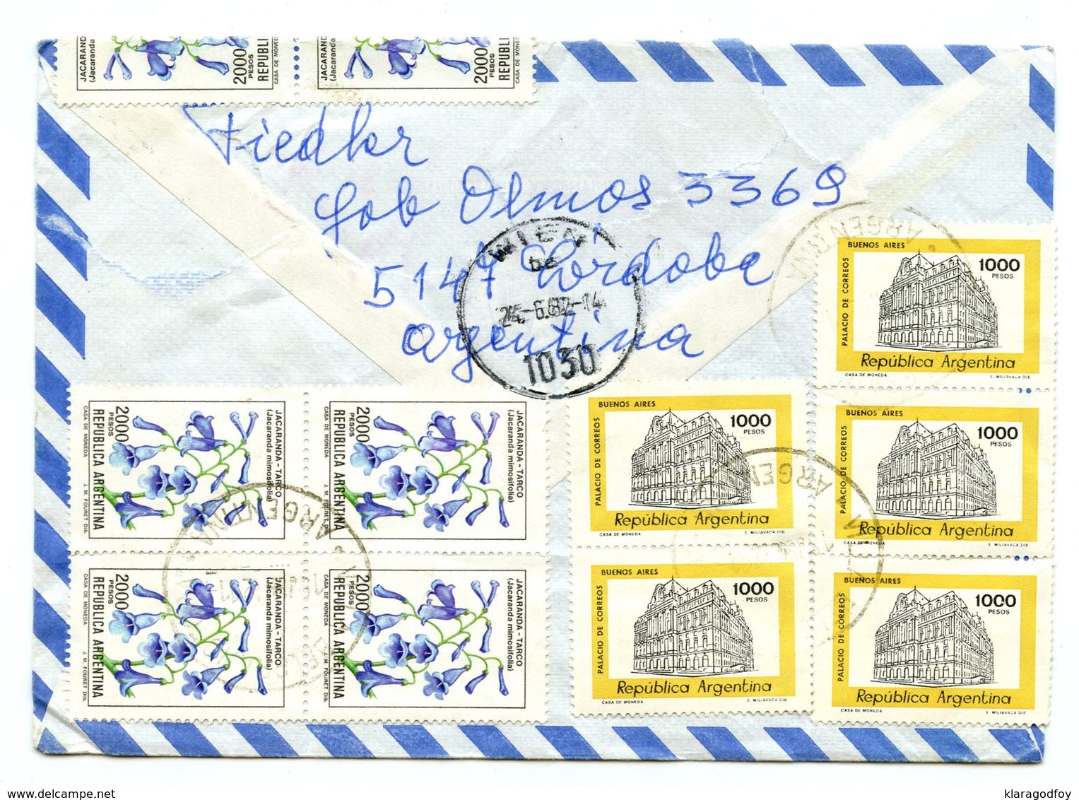 Argentina Letter Cover Expres Posted 1982 Villa Belgrano CBA Pmk B200725 - Lettres & Documents