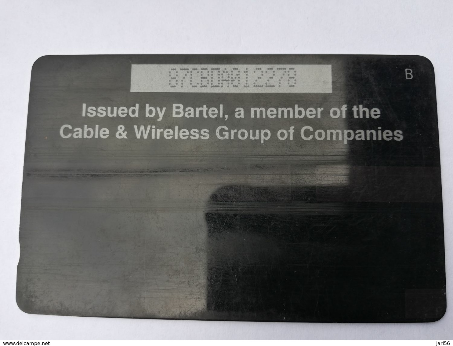 BARBADOS   $20-  Gpt Magnetic     BAR-87A  87CBDA   CROP OVER 95    NEW  LOGO   Very Fine Used  Card  ** 2899** - Barbades