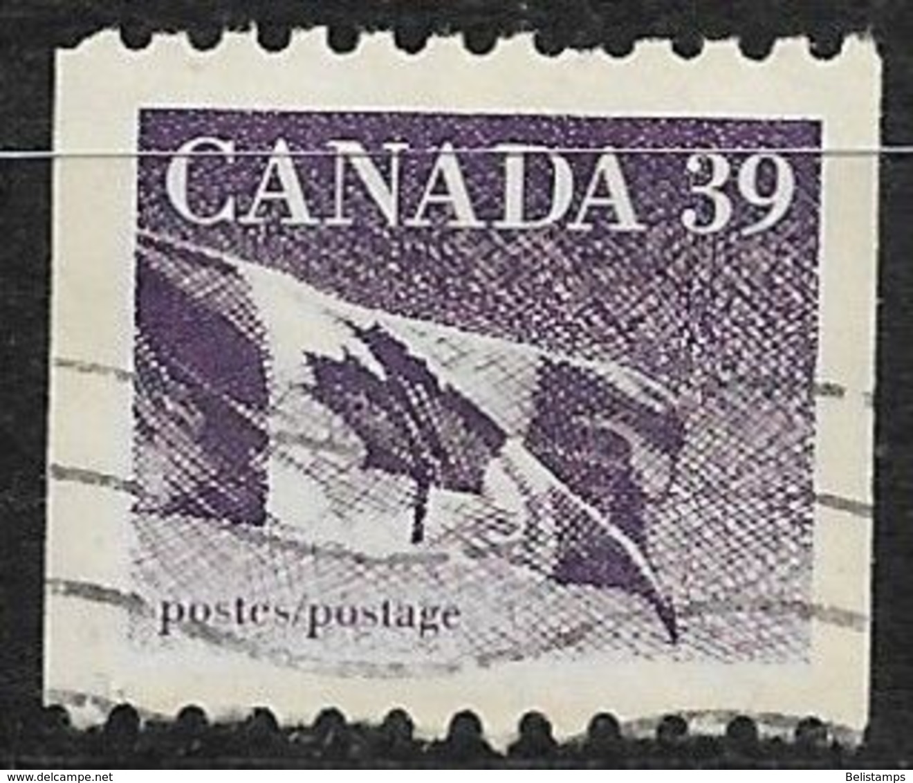 Canada 1990. Scott #1194B (U) Canadian Flag - Rollo De Sellos