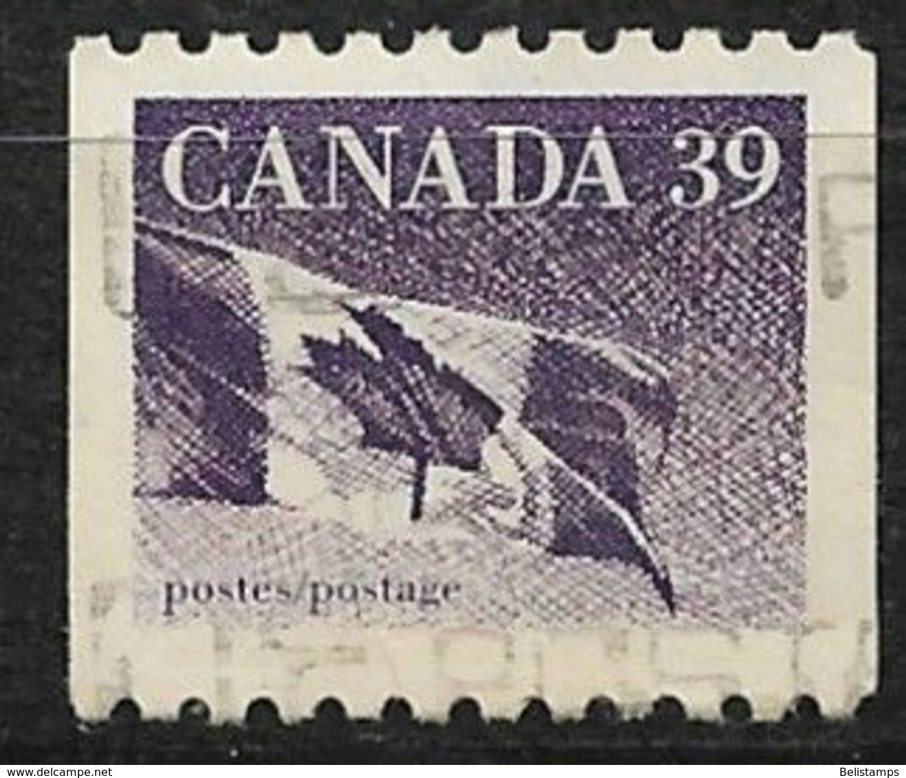 Canada 1990. Scott #1194B (U) Canadian Flag - Coil Stamps