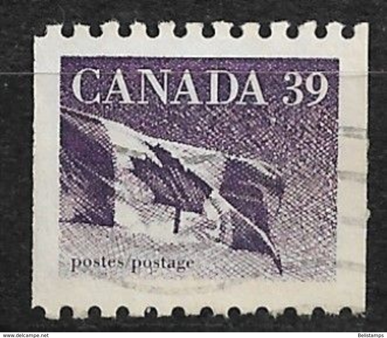 Canada 1990. Scott #1194B (U) Canadian Flag - Coil Stamps