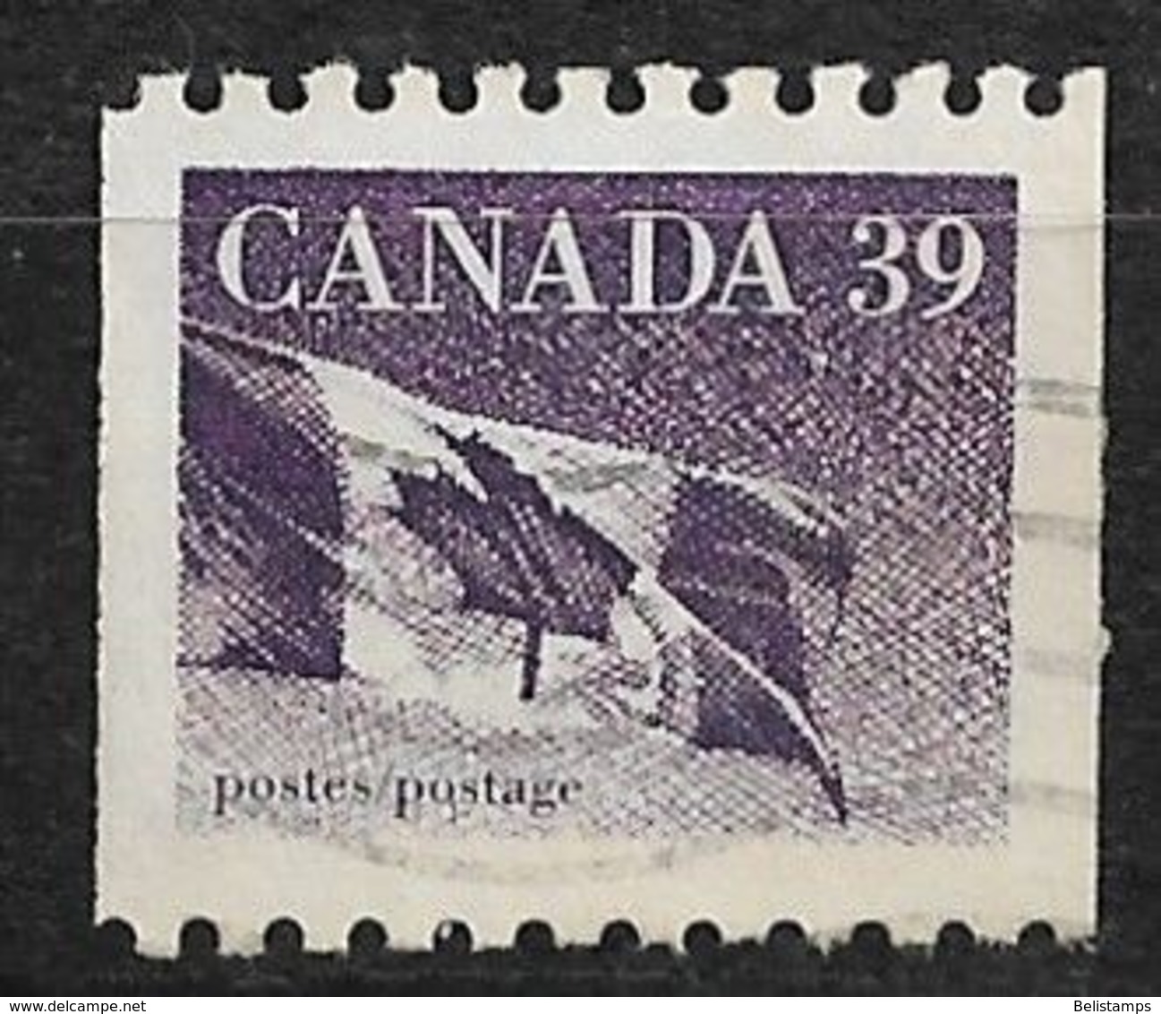 Canada 1990. Scott #1194B (U) Canadian Flag - Rollen