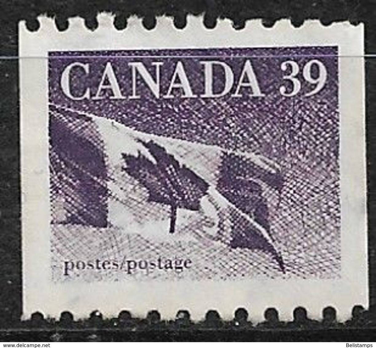 Canada 1990. Scott #1194B (U) Canadian Flag - Rollen