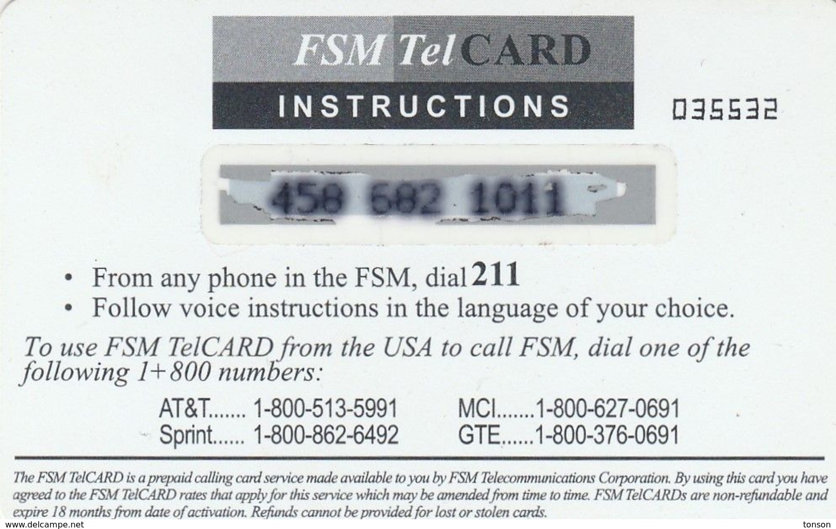 Micronesia, FM-FSM-TEL-0019, Clown Fish, 2 Scans.    FSM TelCARD - 05th Edition - Micronesia
