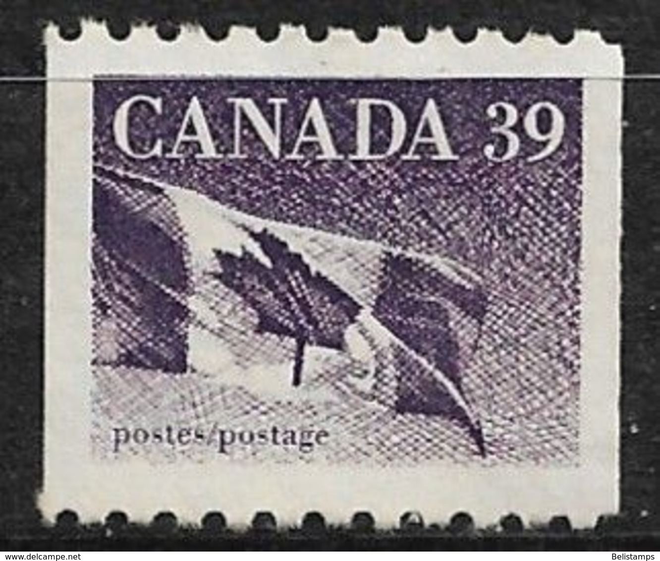 Canada 1990. Scott #1194B (U) Canadian Flag - Coil Stamps