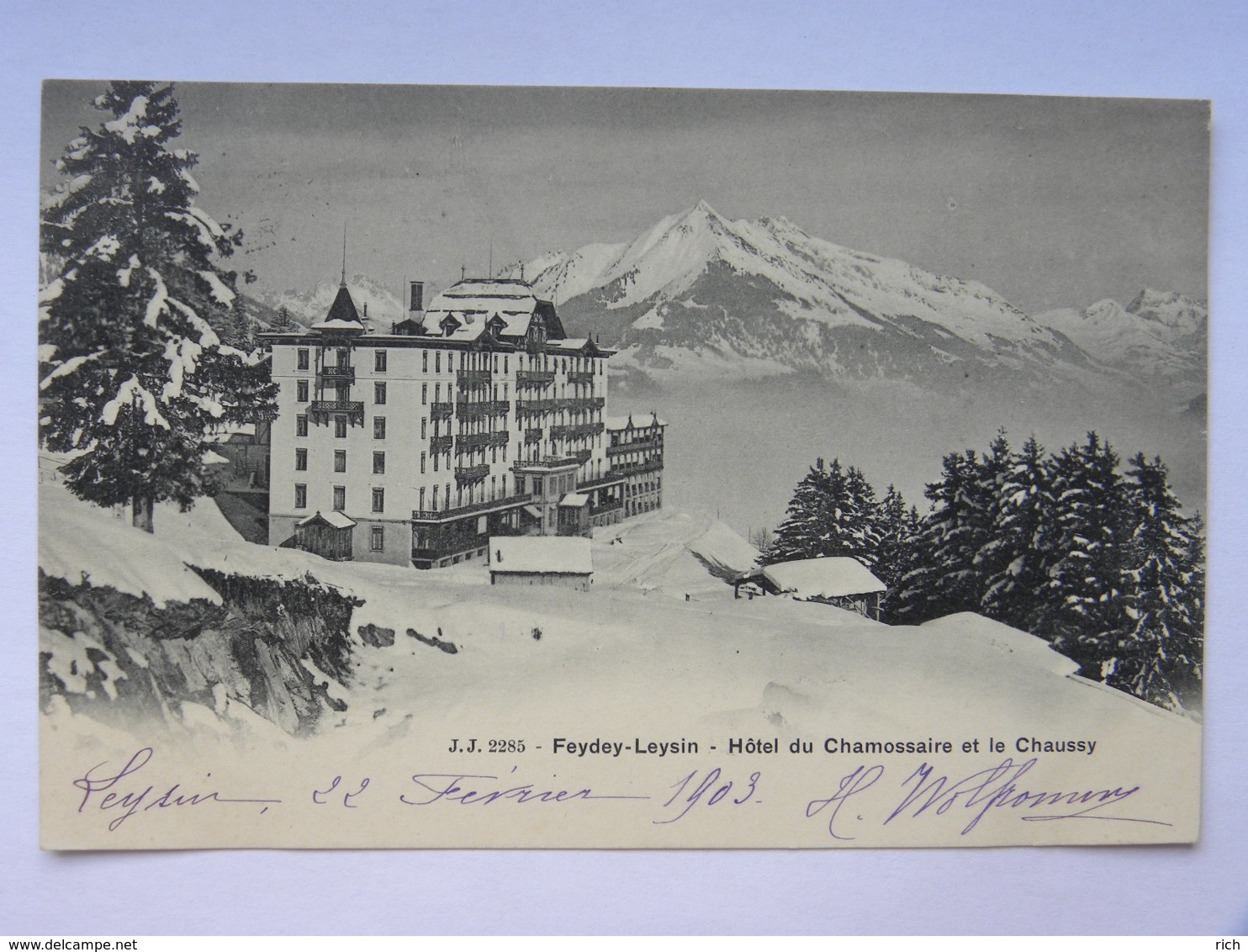 CPA SUISSE - Sport D'hiver -  Feydey - Leysin - Hôtel Du Chamossaire Et Le Chaussy - Fey