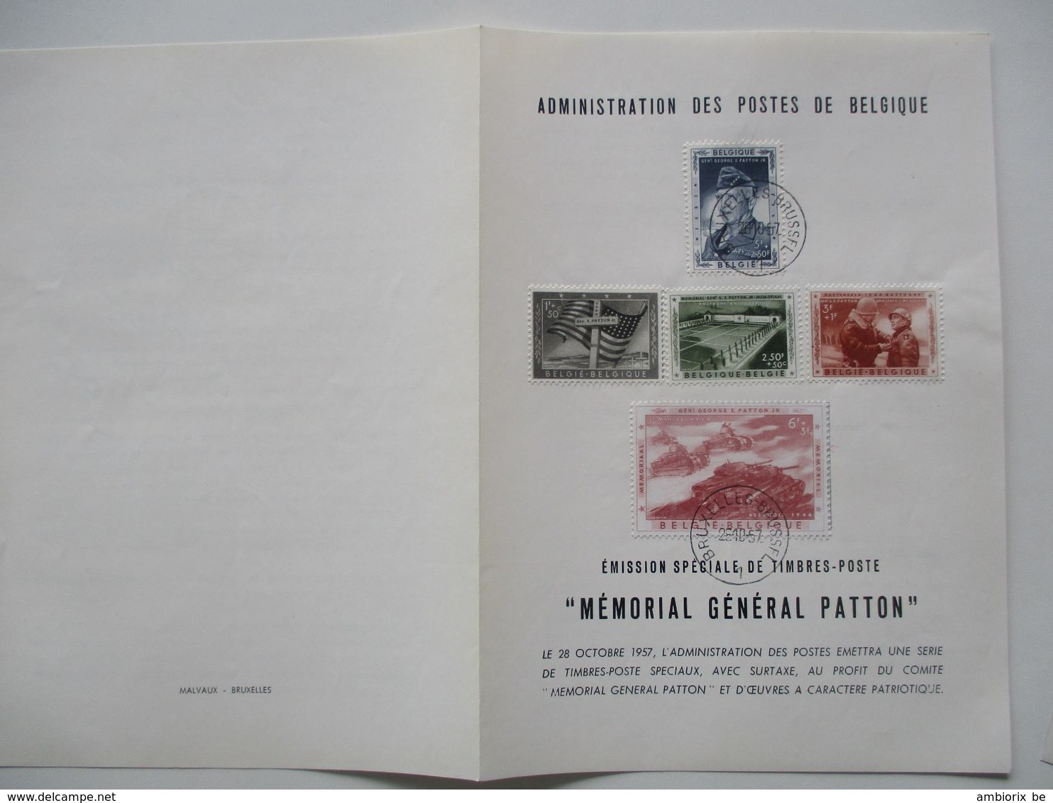 Document De La Poste 1032-36 - Général Patton - Post Office Leaflets