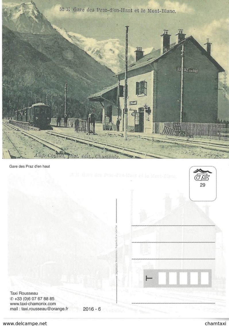 74 SERIE DE 10 CARTES POSTALES DES GARES DE LA LIGNE DE TRAIN A VOIX METRIQUE DE LA VALLÉE DE CHAMONIX MONT BLANC