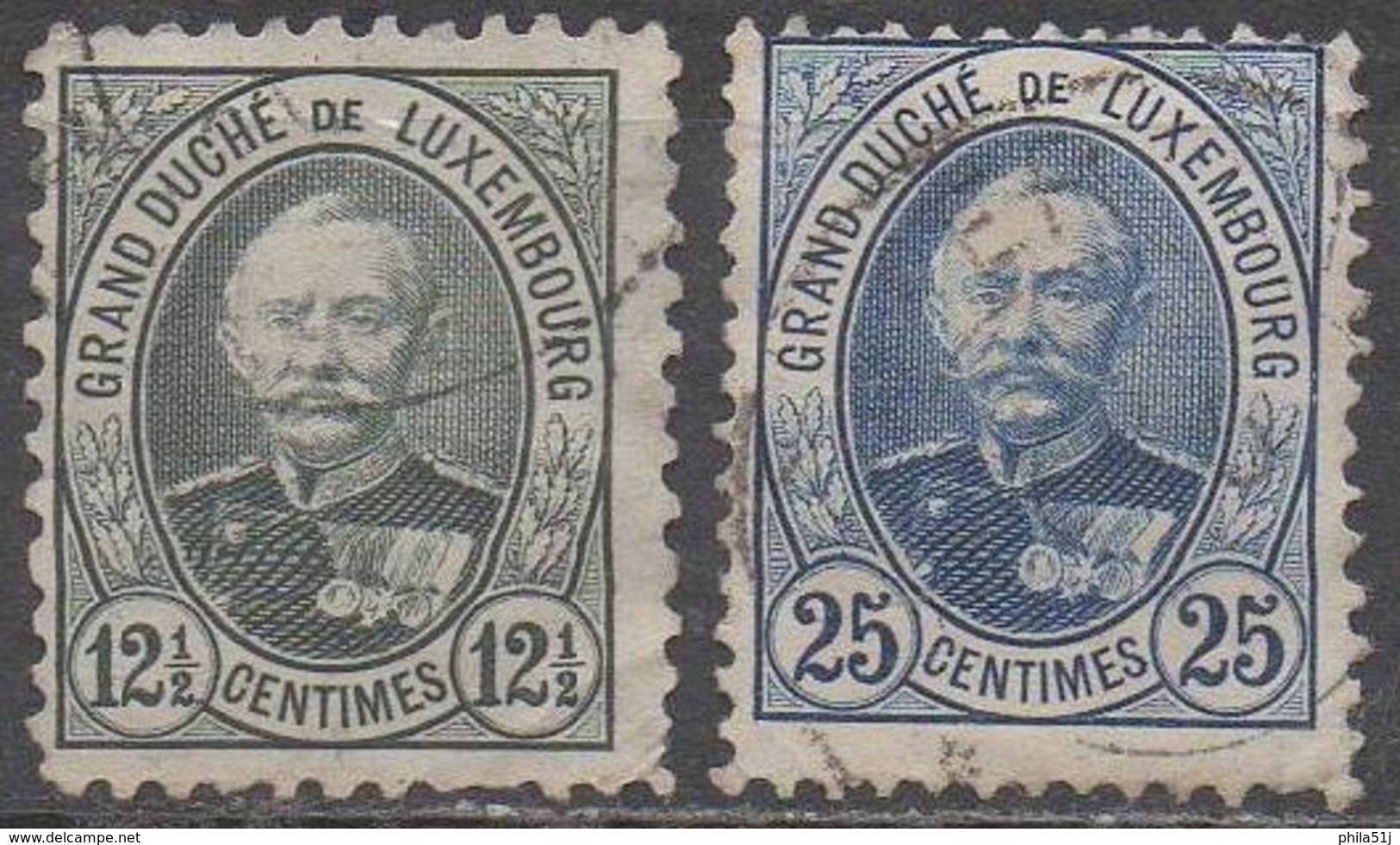 LUXEMBOURG__  N°60/62 __ OBL VOIR SCAN - 1891 Adolphe De Face