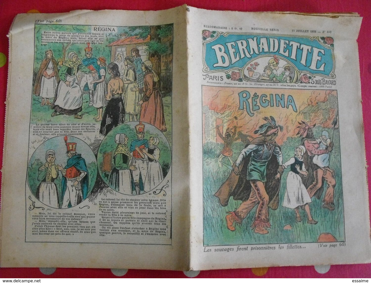 Lot De 10 Revues BD "Bernadette" De 1938. A Redécouvrir. Hébrard Jobbé Duval - Bernadette