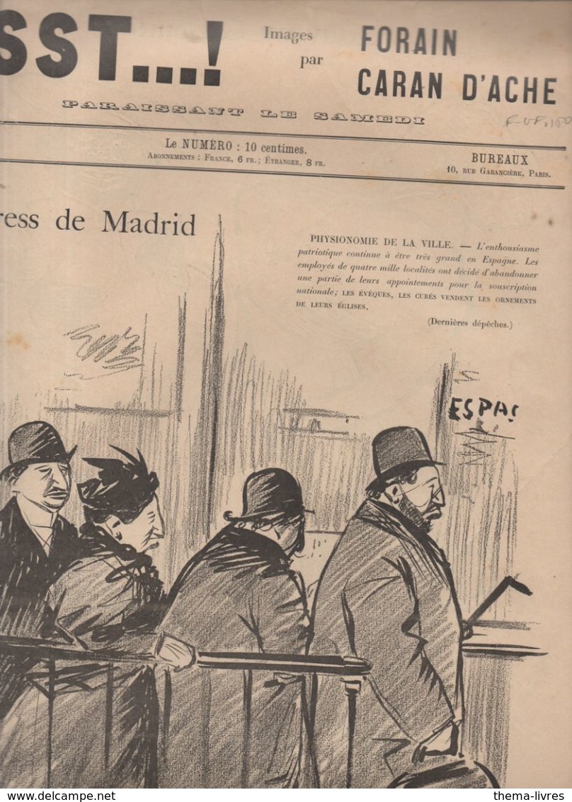 Revue PSST   Du 7 Mai 1898 Couverture De FORAIN : L'express De Madrid    (F.GF.150) - Altri & Non Classificati