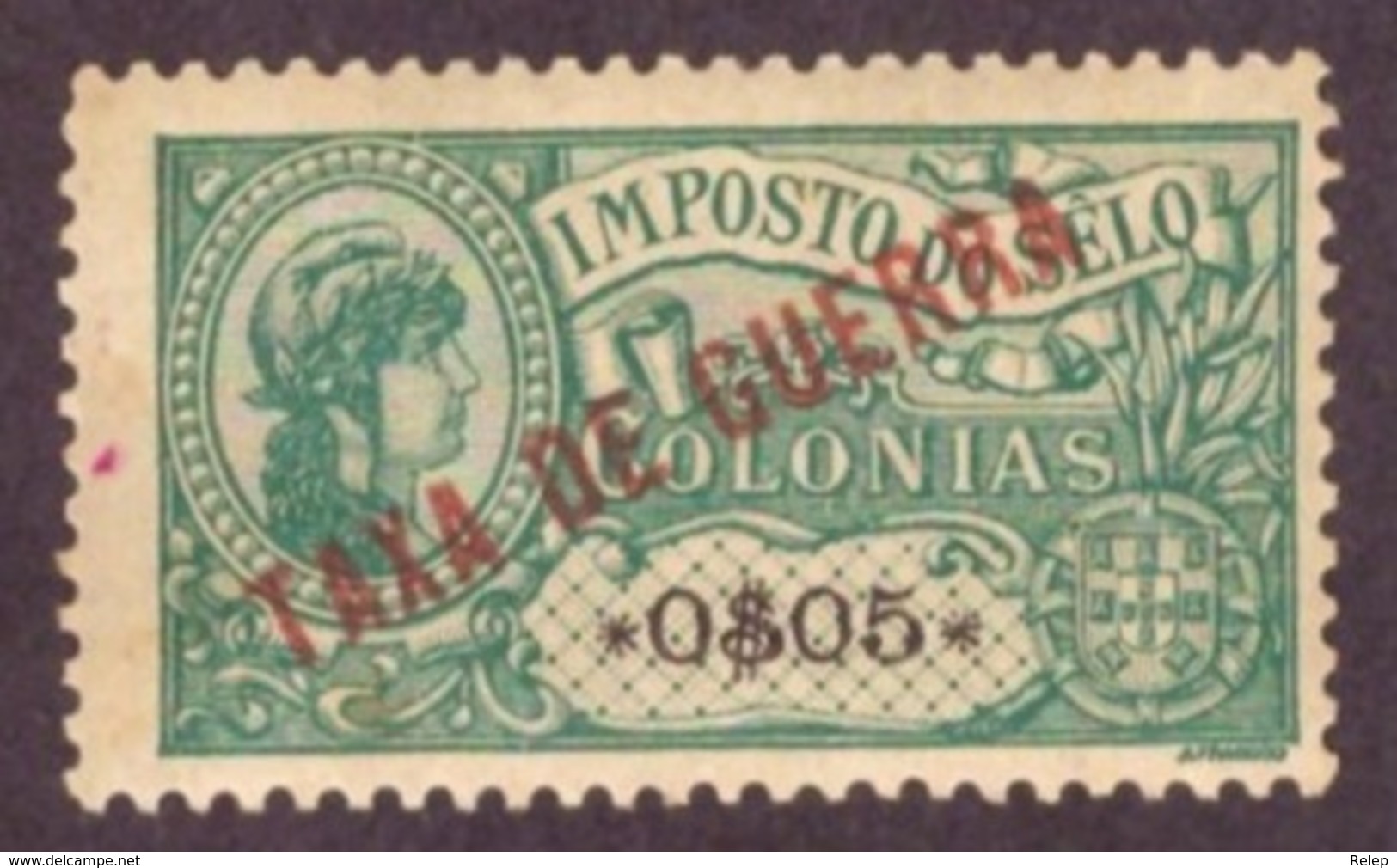 Africa Portuguesa  1919  - Selo Fiscal C/sobrecarga Taxa De Guerra -  Overprinted "TAXA DE GUERRA" - Afrique Portugaise