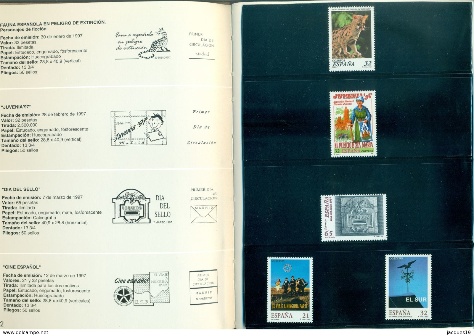 Year Book 1997 Spain (45 Stamps And 4 Blocks) And Andorre (5 Stamps) MNH - Ganze Jahrgänge