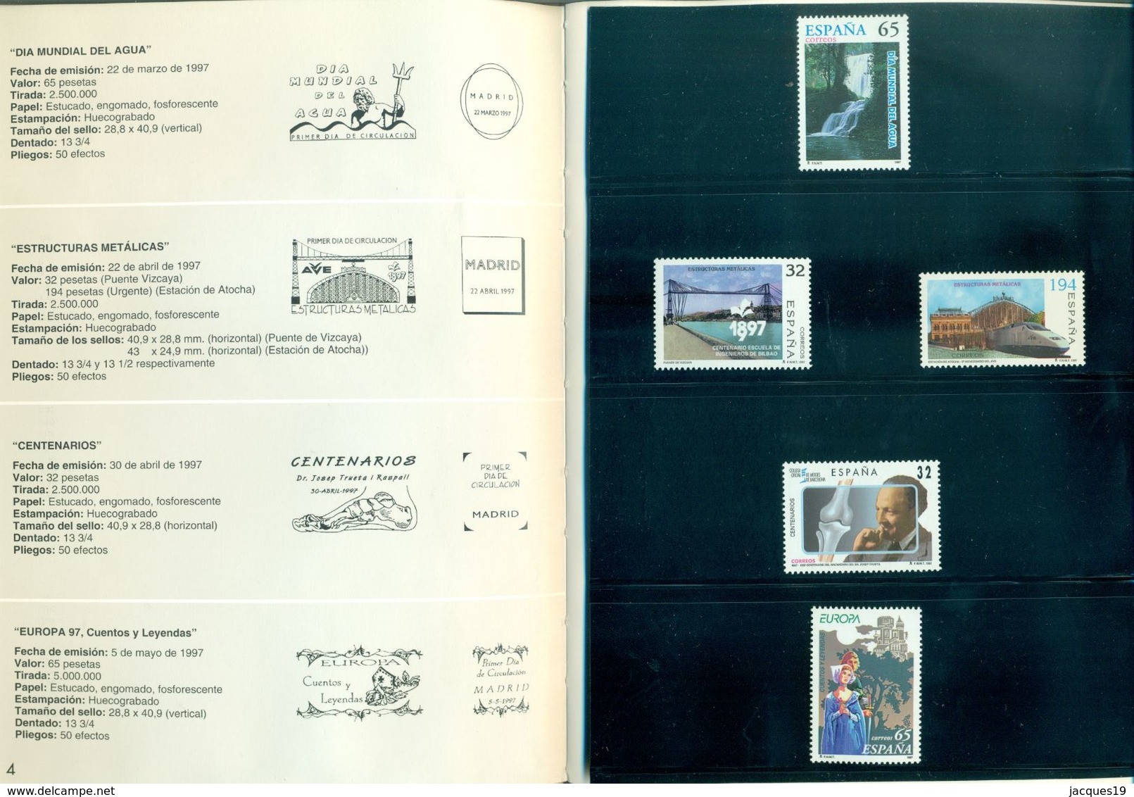 Year Book 1997 Spain (45 Stamps And 4 Blocks) And Andorre (5 Stamps) MNH - Ganze Jahrgänge