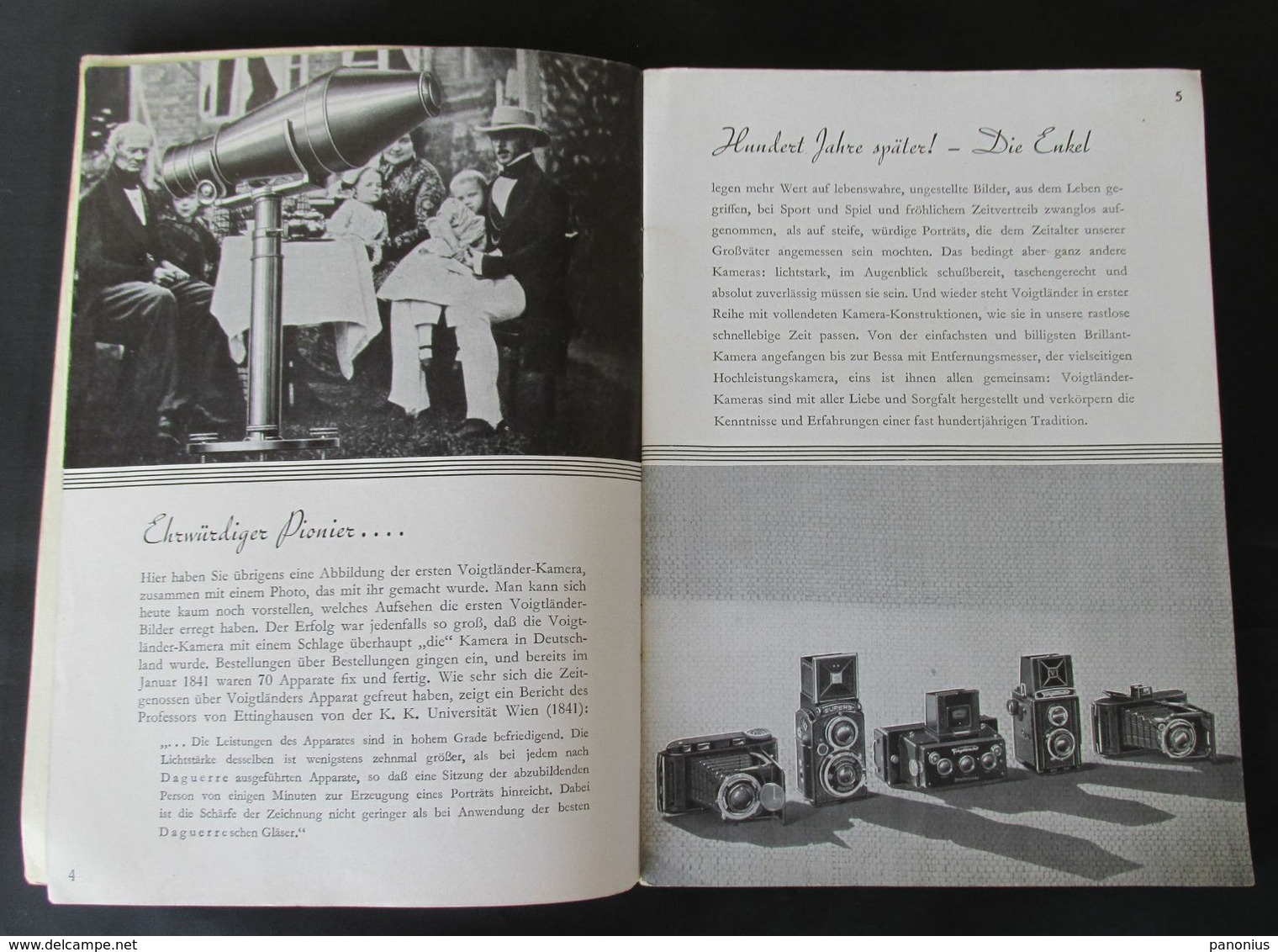 VOIGTLANDER - CAMERA PHOTOGRAPHY FILM RECLAME BOOKLET, Year 1937 - Matériel & Accessoires