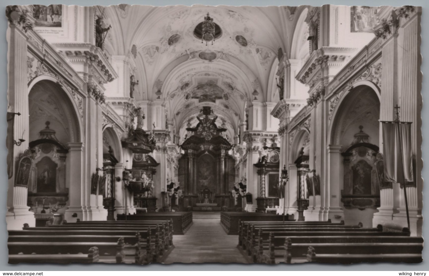 Ellwangen An Der Jagst - S/w Wallfahrtskirche Schönenberg 4   Innenansicht - Ellwangen