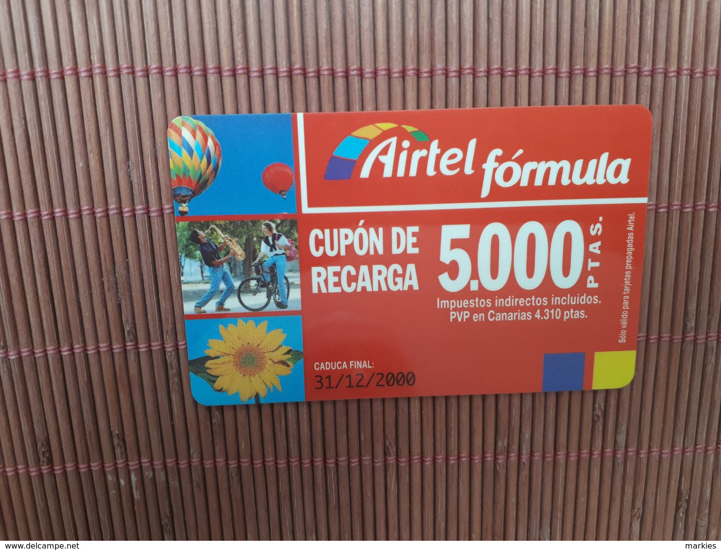 Airtel Prepaidcard Spain 5000 PTAS - Airtel