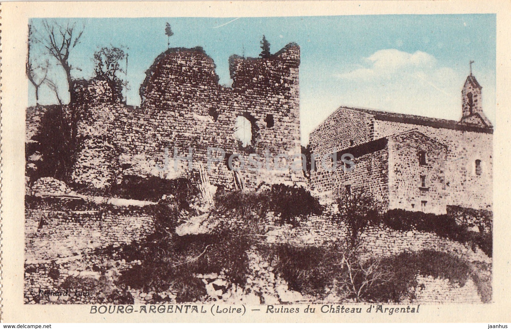 Bourg Argental - Ruines Du Chateau D'Argental - Castle Ruins - Old Postcard - France - Unused - Bourg Argental