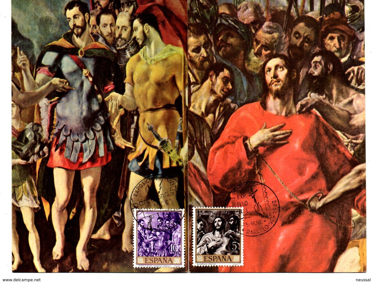 Serie Nº  1330/9 El Greco  Matasellos Especial  Exposicion De Gracia  Tarjeta Maxima - Tarjetas Máxima