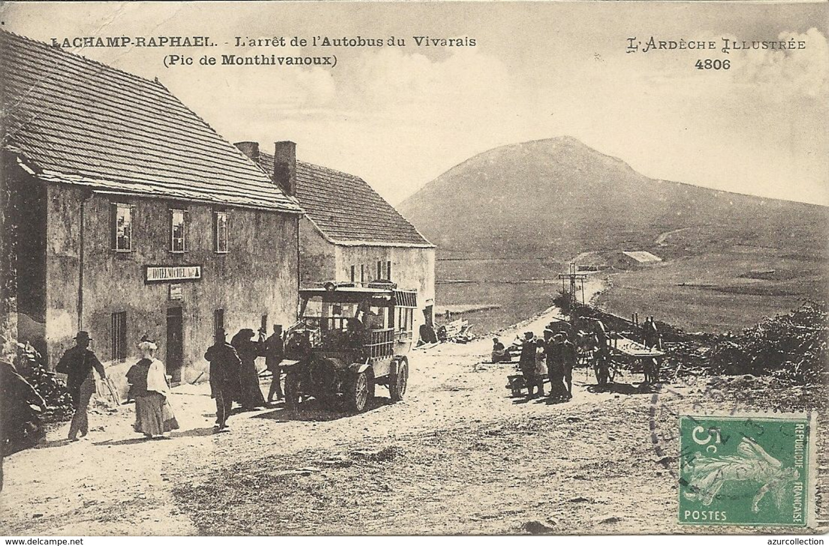 LACHAMP RAPHAEL . ARRET DE L'AUTOBUS DU VIVARAIS - Autres & Non Classés