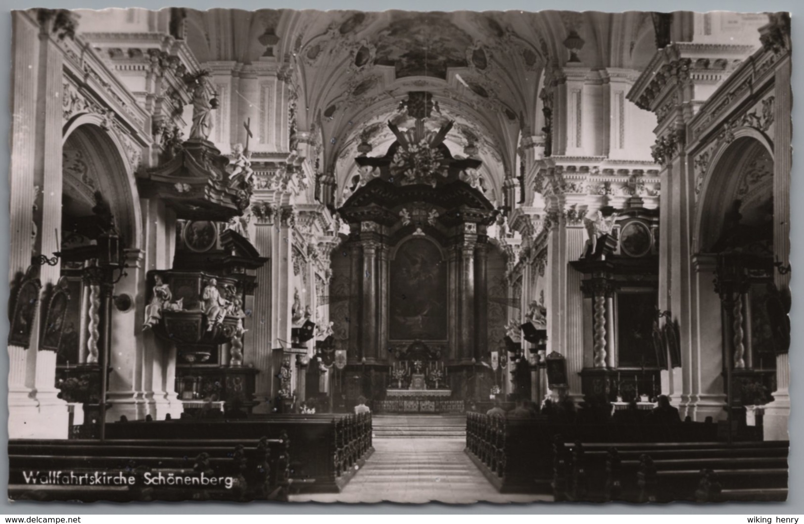 Ellwangen An Der Jagst - S/w Wallfahrtskirche Schönenberg 5   Innenansicht - Ellwangen