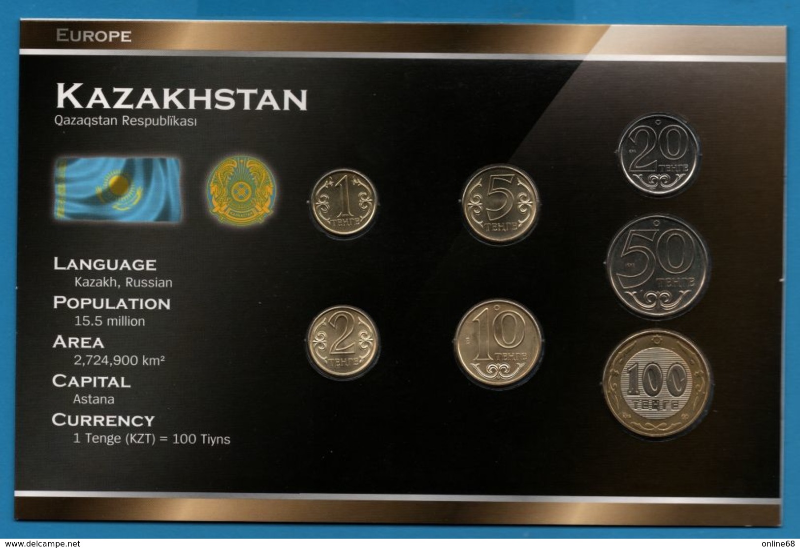 KAZAKHSTAN COIN SET 7 MONNAIES 1-2-5-10-20-50-100 TENGE 2002-2010 - Kazakhstan