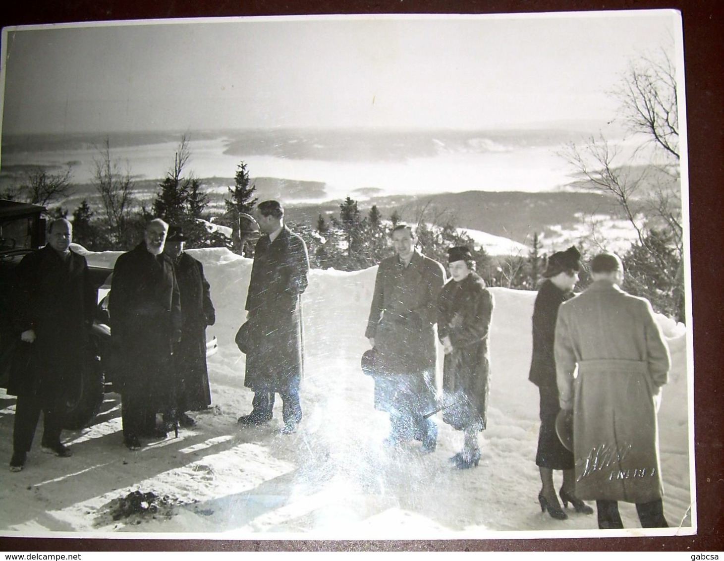 Original Anders Beer Wilse Norvegian Photograph's Photo With Cold Stempel 20x15 Cm 1943. - Anonieme Personen