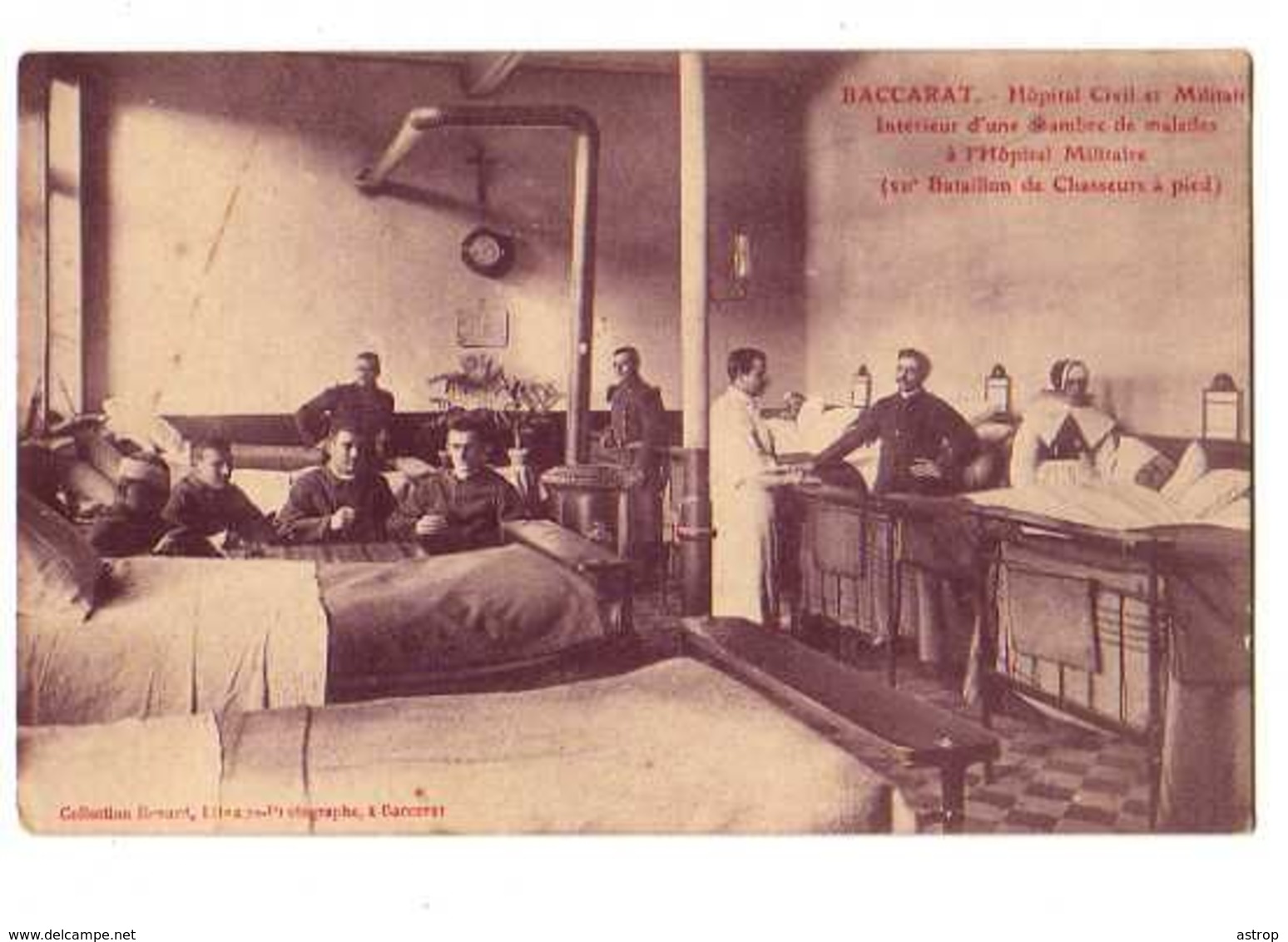 54 BACCARAT Hopital Civil Et Militaire - Intérieur D'une Chambre De Malades (20e Bataillon De Chasseurs à Pied) - Baccarat