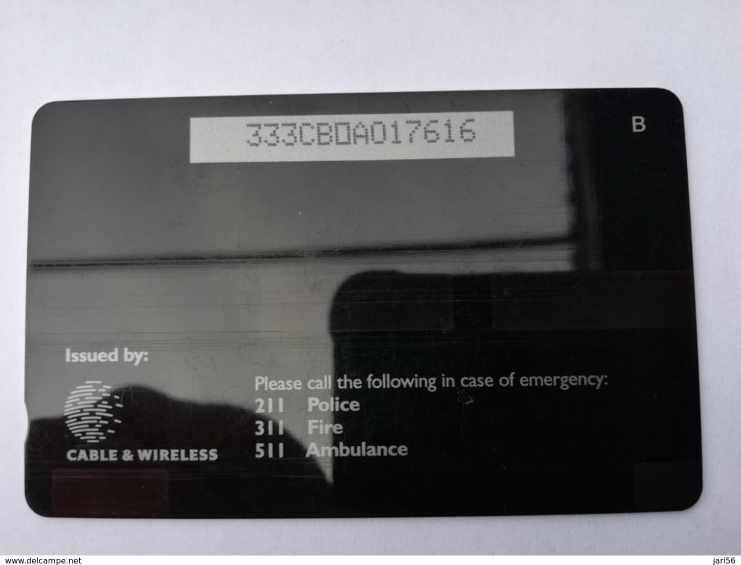 BARBADOS   $10-  Gpt Magnetic     BAR-333A  333CBDA    ALARM  211,311,511       Very Fine Used  Card  ** 2924** - Barbados