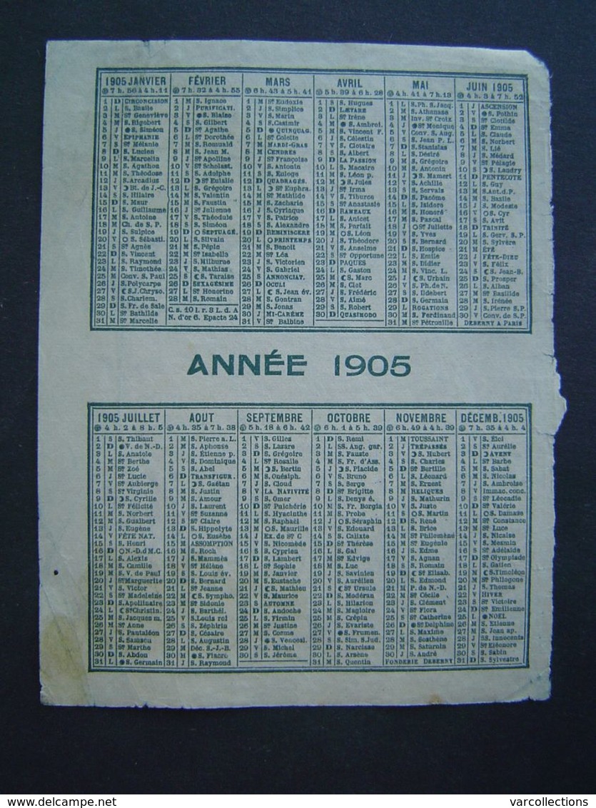 CALENDRIER 1905 - 1906 : SAVONNERIE DU ZEBRE FREISSINIER / SALON DE PROVENCE / Cueillette Des Olives - Kleinformat : 1901-20