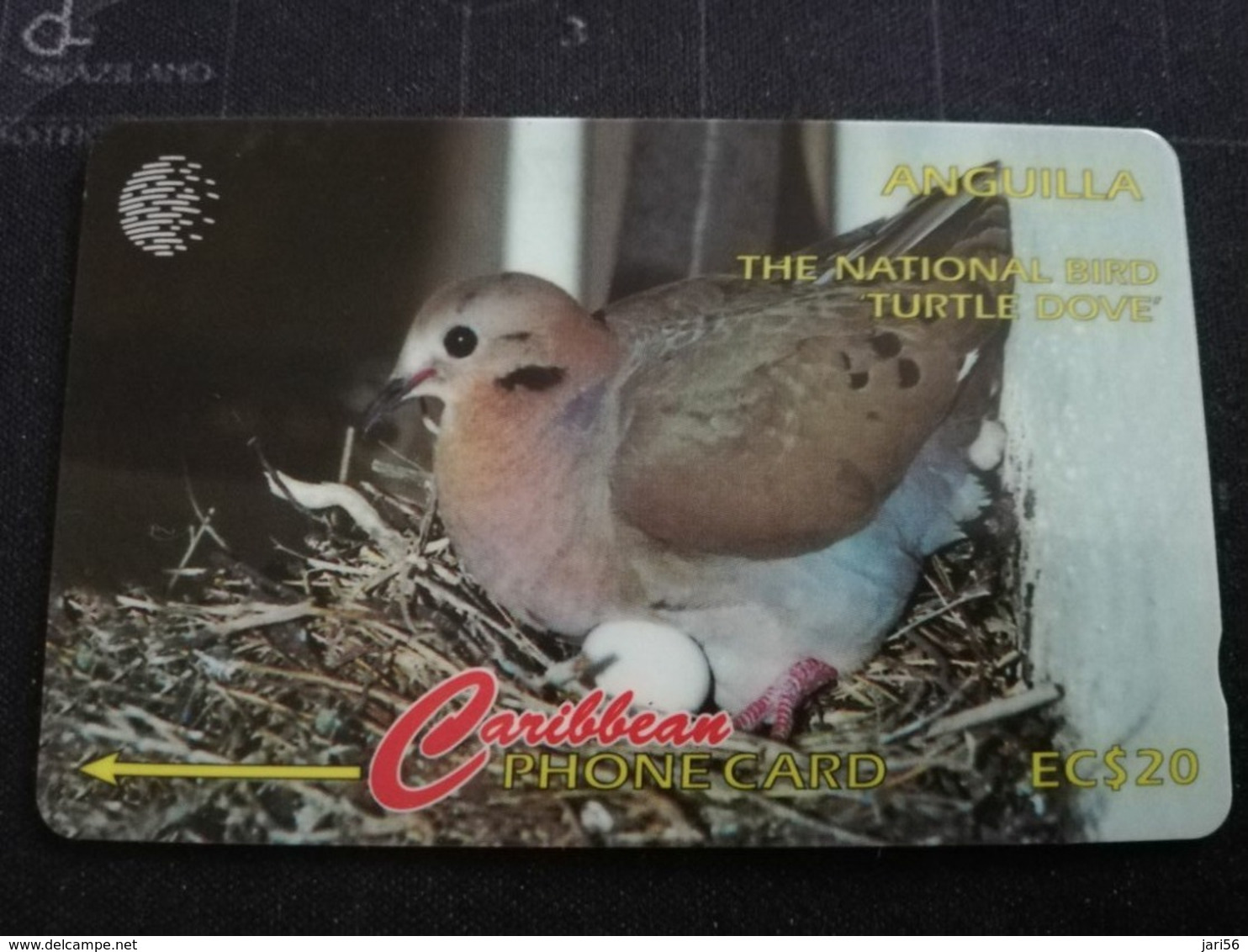 ANGUILLA  $20  GPT - NATIVE BIRD TURTLE DOVE     NEW LOGO   215CAGE   ** 2926** - Anguilla