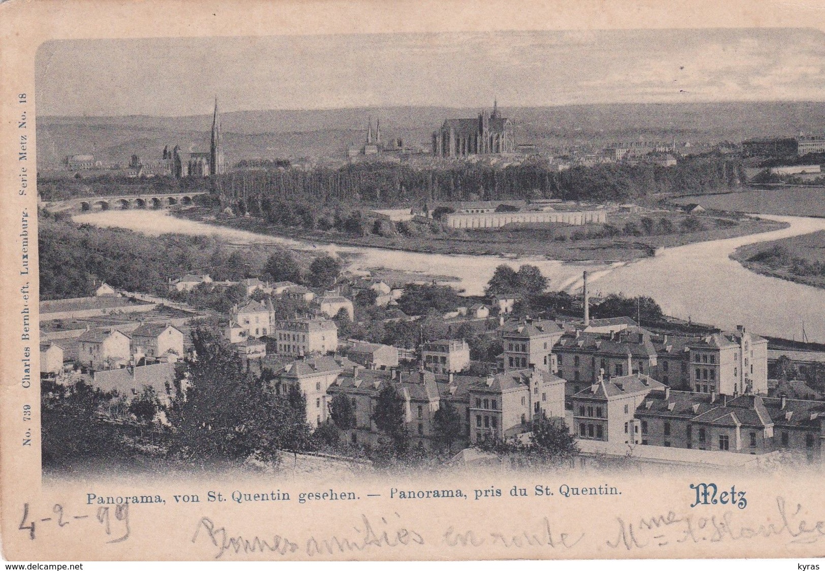 Pionnière (57) METZ . Panorama Pris Du St Quentin (1899) - Metz Campagne
