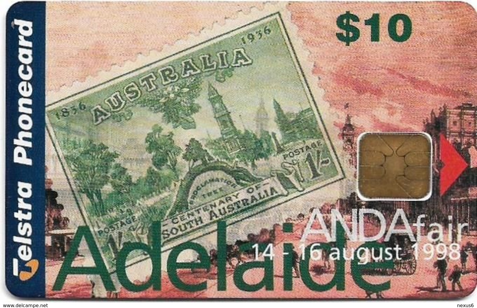 Australia - Telstra (Chip) - ANDA Shows - Adelaide Fair 1998, Stamp - Exp. 06.2000, 10$, 1.500ex, Used - Australie