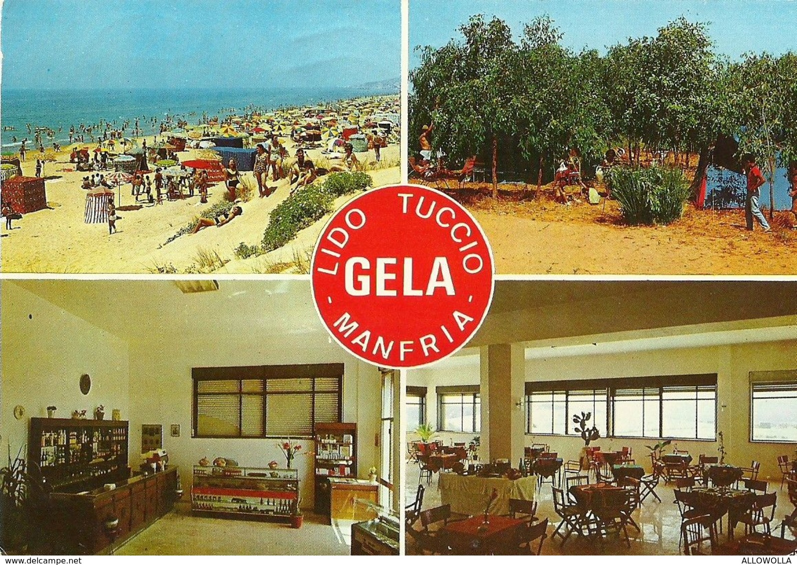 8813" LIDO TUCCIO-MANFRIA-GELA "4 VEDUTE -CARTOLINA POSTALE ORIG. SPED.1993 - Gela