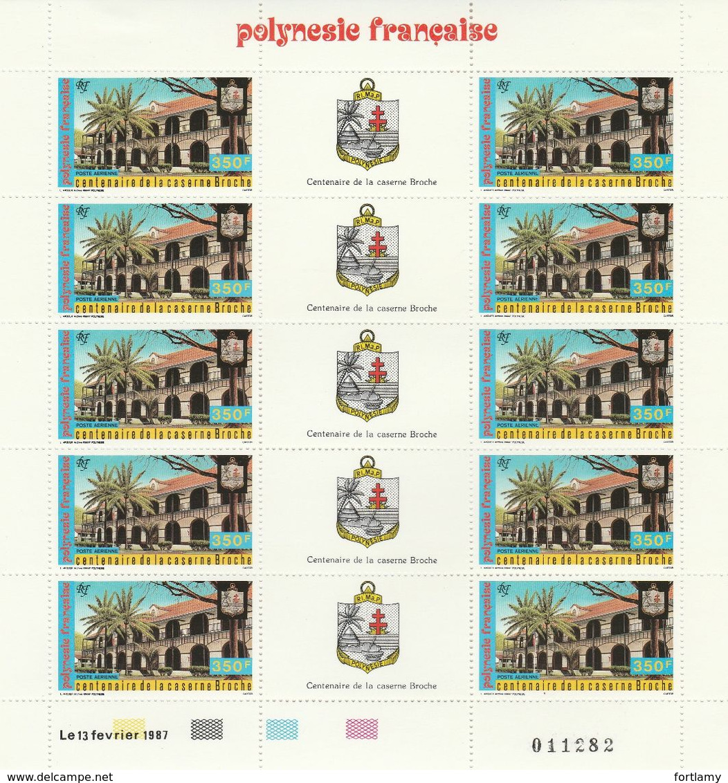 LOT 2060 POLYNESIE N° PA 196 FEUILLE DE 10 EX ** - Nuovi