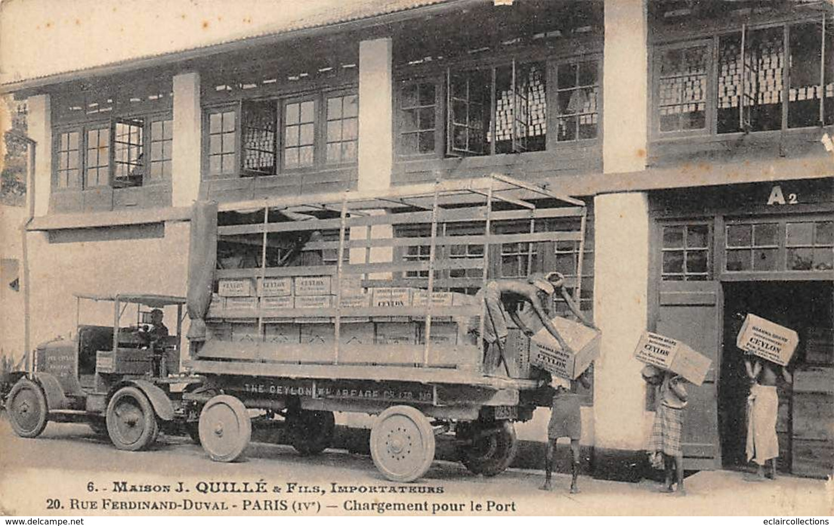 Paris      75004   Camion De La Maison Quillé Rue Duval. Thé De Ceylan        (voir Scan) - Other & Unclassified