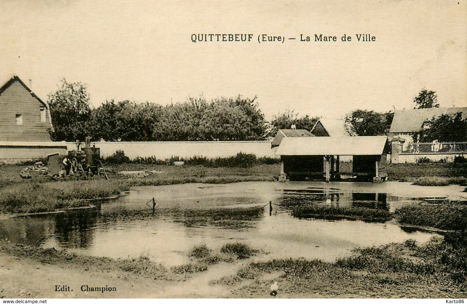 Quittebeuf * Un Bouilleur De Cru , Alambic * La Mare De La Ville * Lavoir - Otros & Sin Clasificación