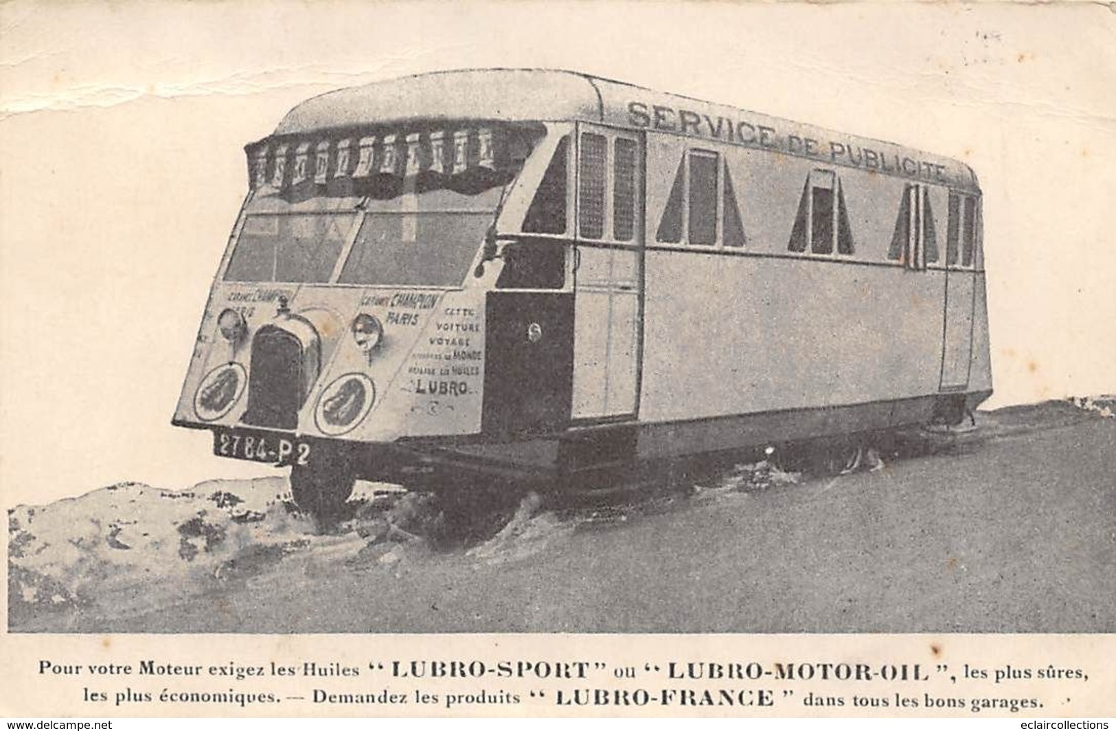 Thème  Automobile    Publicité  Huile Lubro-Sport .  Autocar    (voir Scan) - Busse & Reisebusse