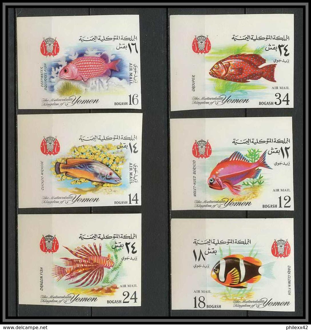 Yemen Royaume (kingdom) - 4028a/ N° 397 / 402 B Poissons (Fish) Non Dentelé Imperf ** MNH - Vissen