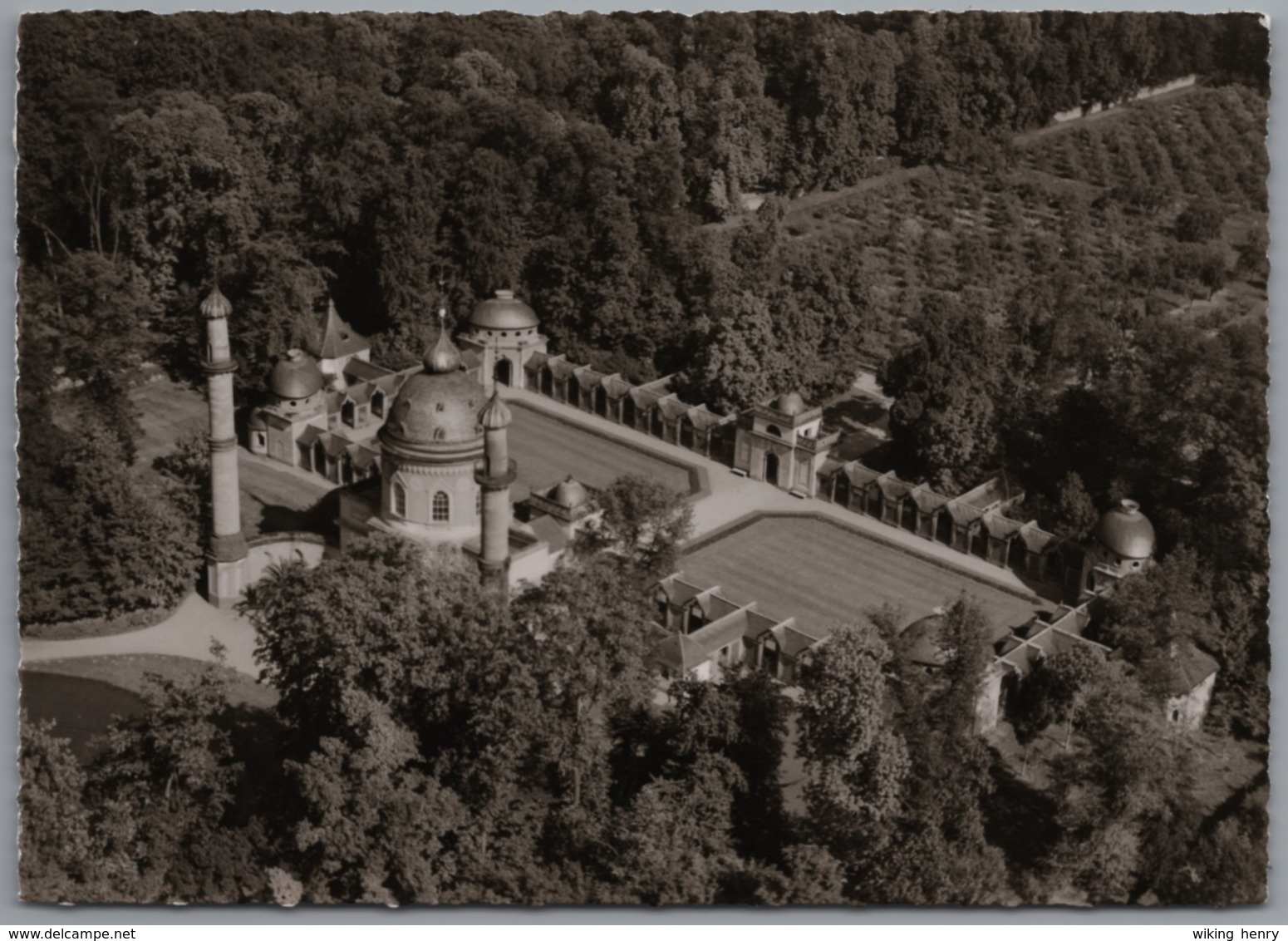 Schwetzingen - S/w Schloßgarten 9   Moschee   Luftbild - Schwetzingen