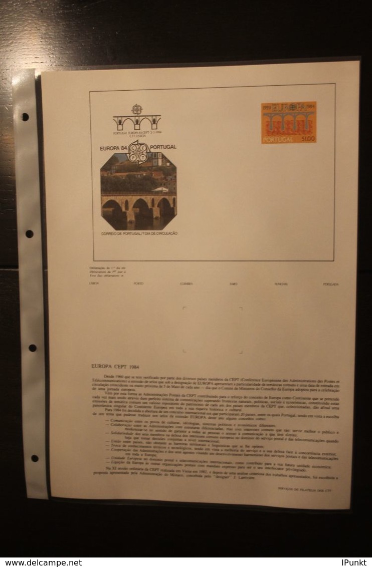 Portugal  CEPT EUROPA-UNION 1984; MiNr. 1630; Ankündigungsblatt - 1984