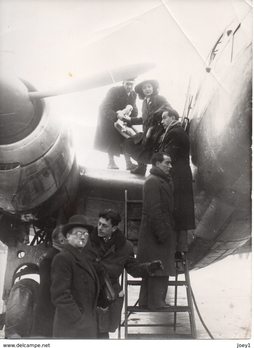 Photo JL Barrault,Jean Chevrier,J.Bertault, Marie Bell,Martinelli,photo Format 18/24.Presse Libération. - War, Military