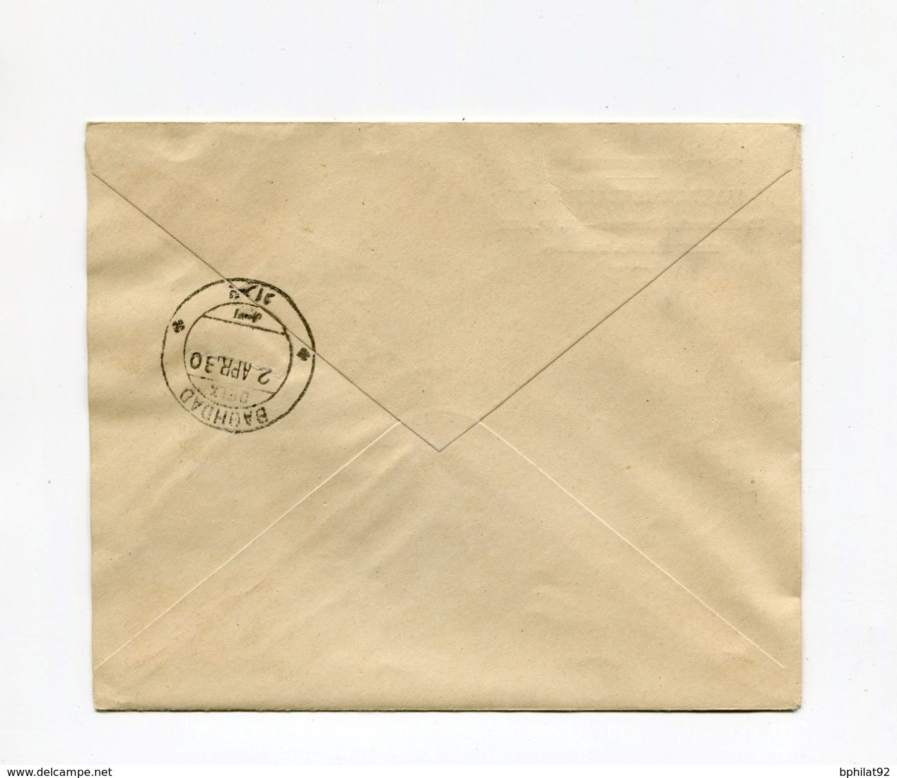 !!! SYRIE, 1ER VOL AEROPOSTAL DAMAS - BAGDAD, LETTRE RECOMMANDEE DE DAMAS DU 1/4/1930 - Covers & Documents