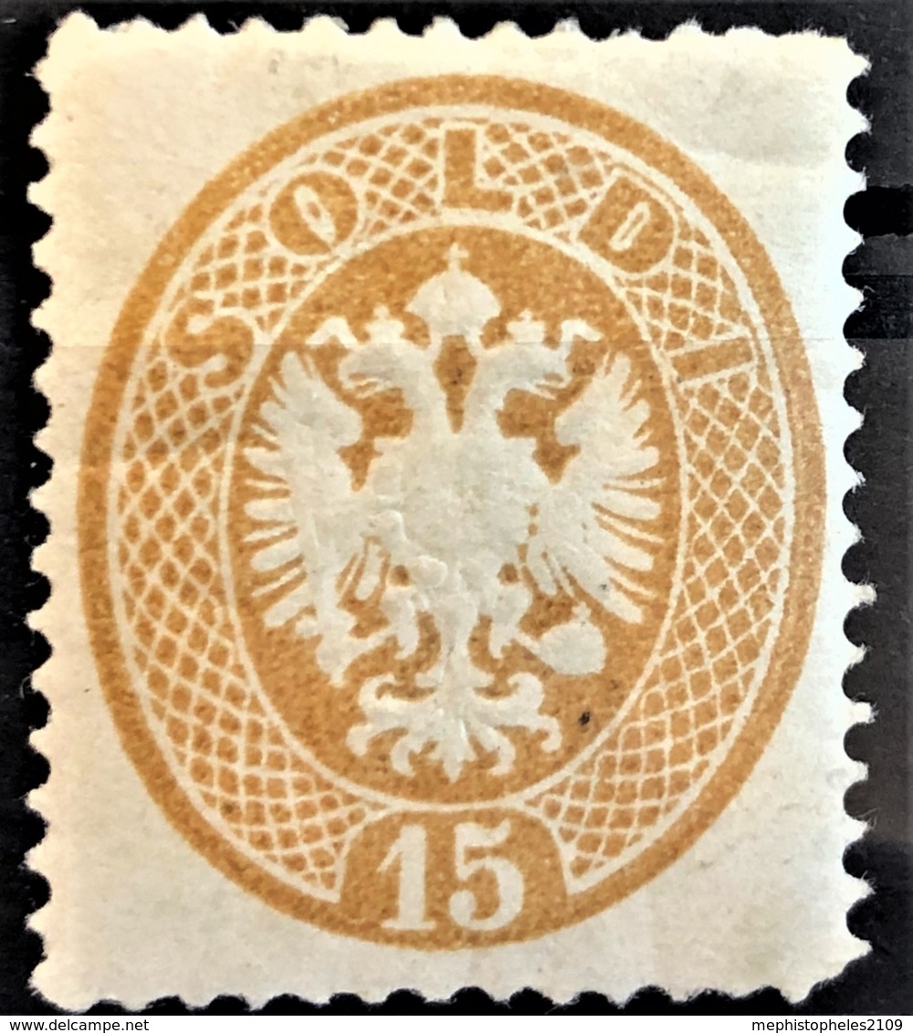 AUSTRIA 1863 - MLH - ANK 23N. - Neudruck 1884 - 15s - Proofs & Reprints